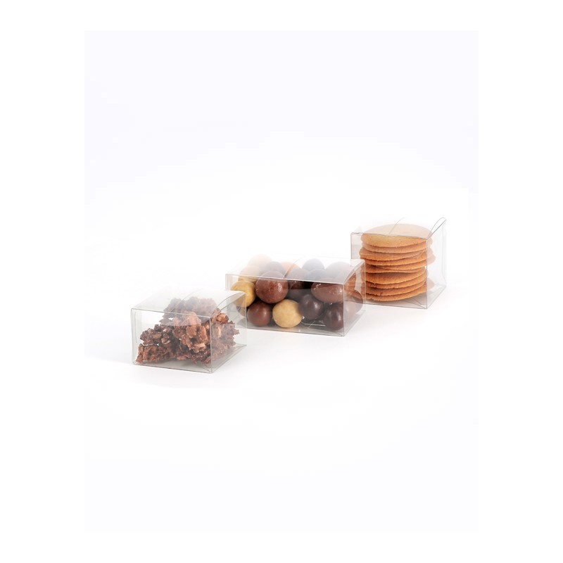 Boîte en Plastique Transparente pour Chocolats et Bonbons