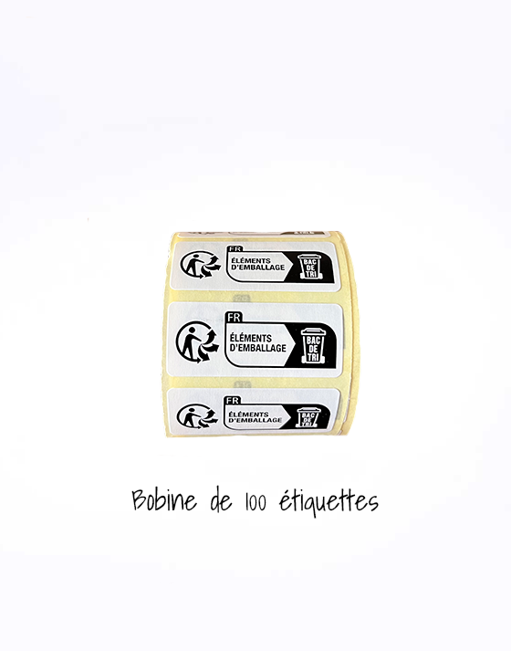 Bobine étiquette info-tri