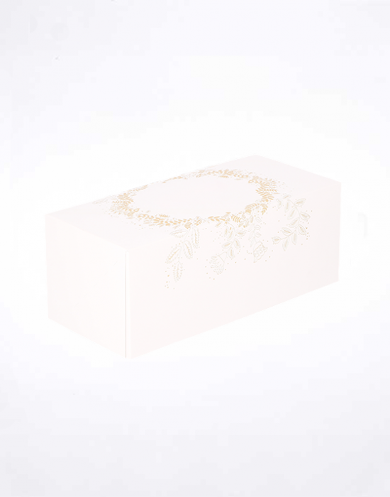 Boîte bûche Blanche Couronne