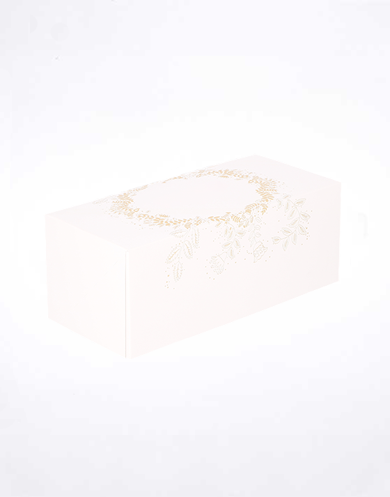 Boîte bûche Blanche Couronne