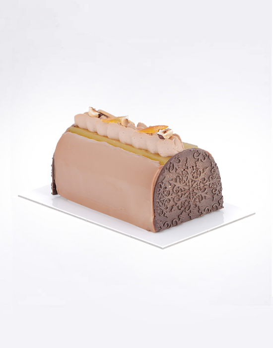 Boite à bûche avec semelle et décors