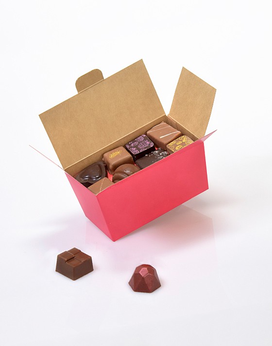 Ballotin Rouge Coco - emballage alimentaire pour bonbons de chocolat en vrac