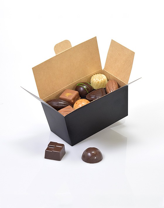 Ballotin noir Loulou - emballage alimentaire pour bonbons de chocolat en  vrac